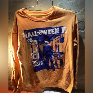 🎃Vintage Japanese Halloween II Graphic Orange Sweater